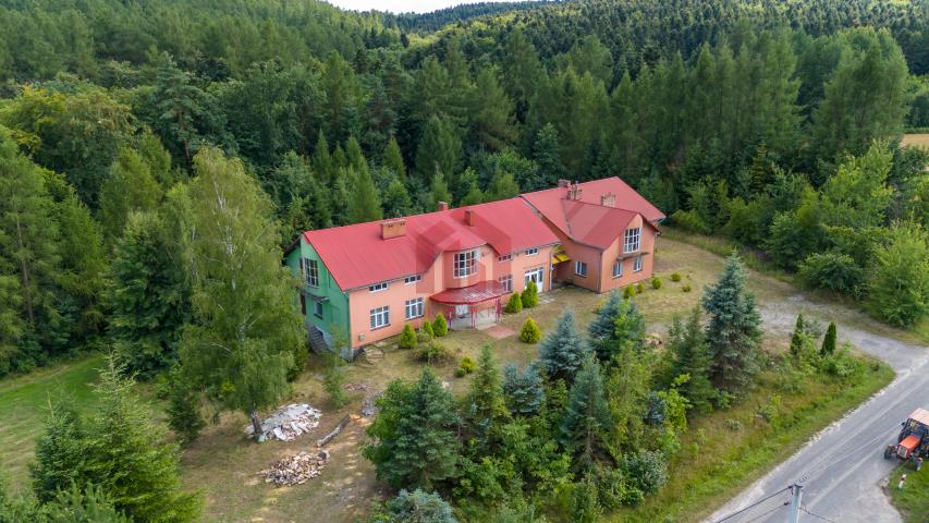 Budynek z potencjałem, działka 60 ar, Cierpisz