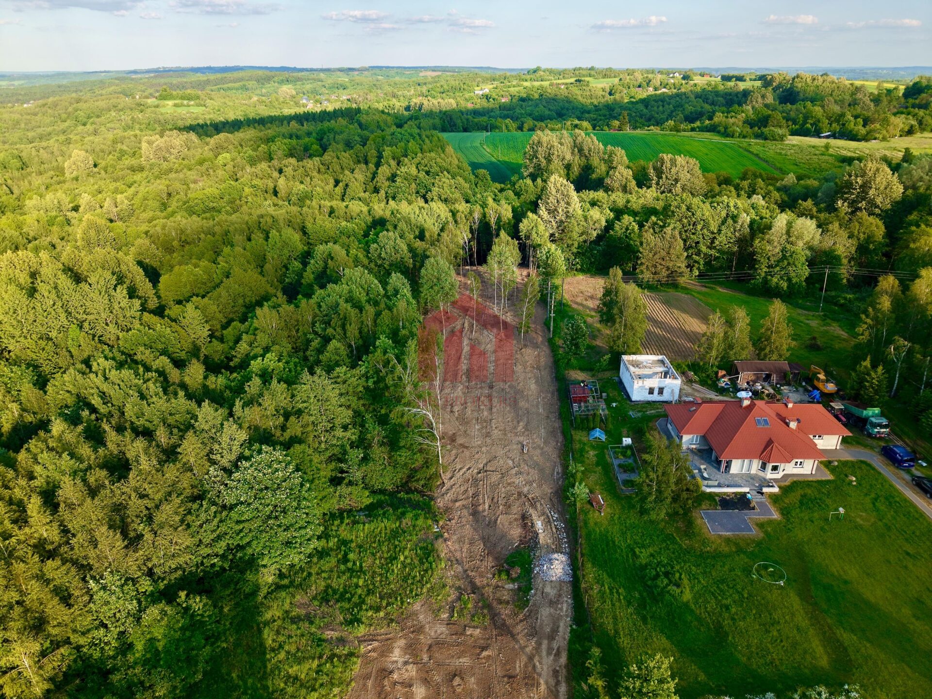 3 duze działki na wzgórzu Magdalenki,otulone lasem