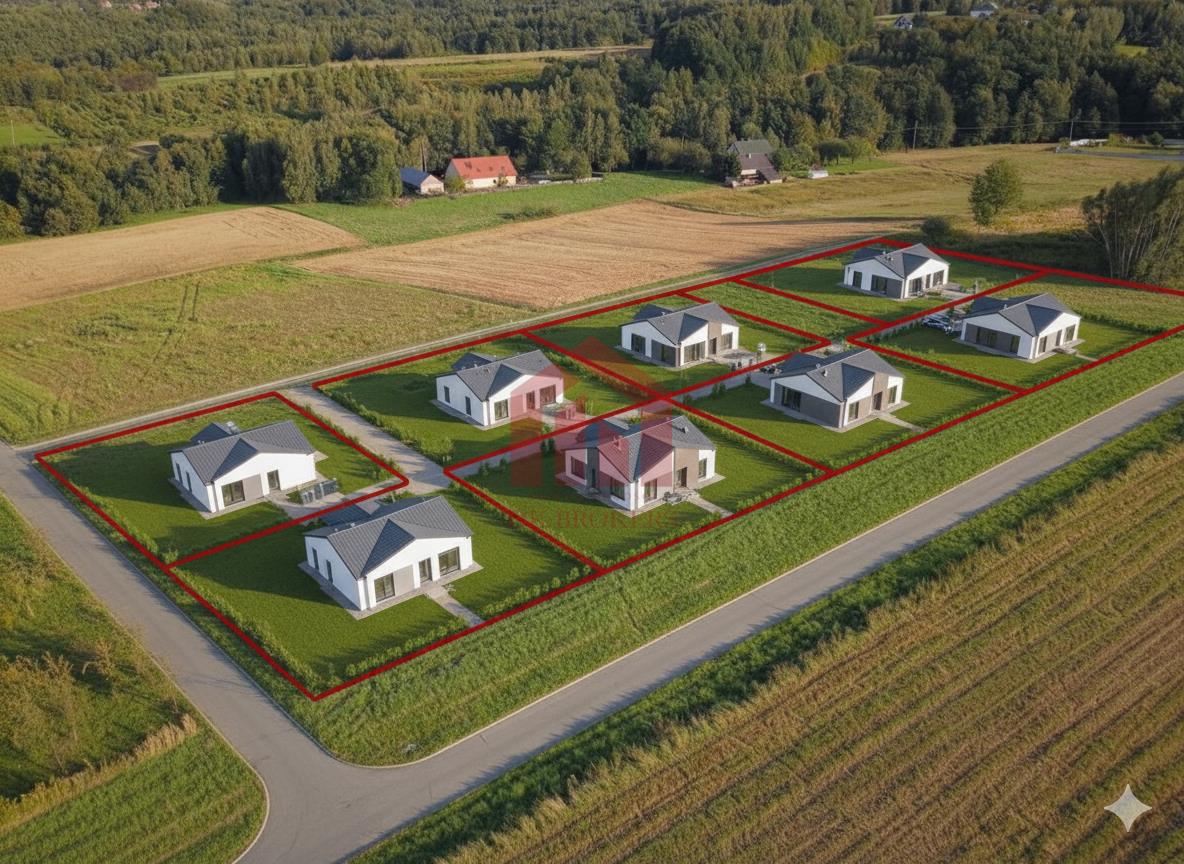 Działki od 7 do 9 ar pod budowę ul. Poziomkowa