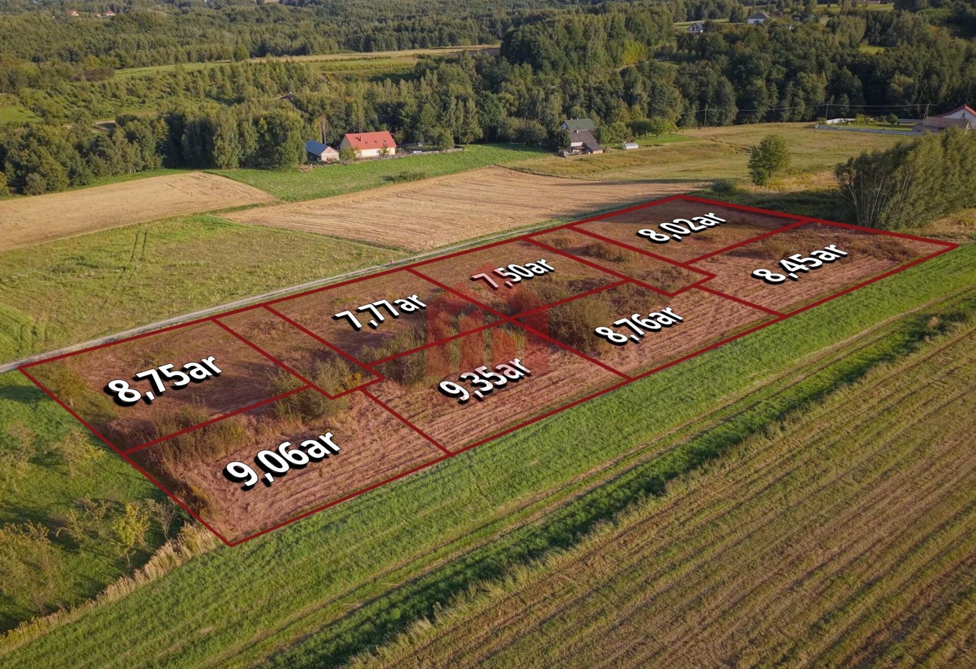 Działki od 7,5- 9,35 ar | ul. Poziomkowa -Budziwój