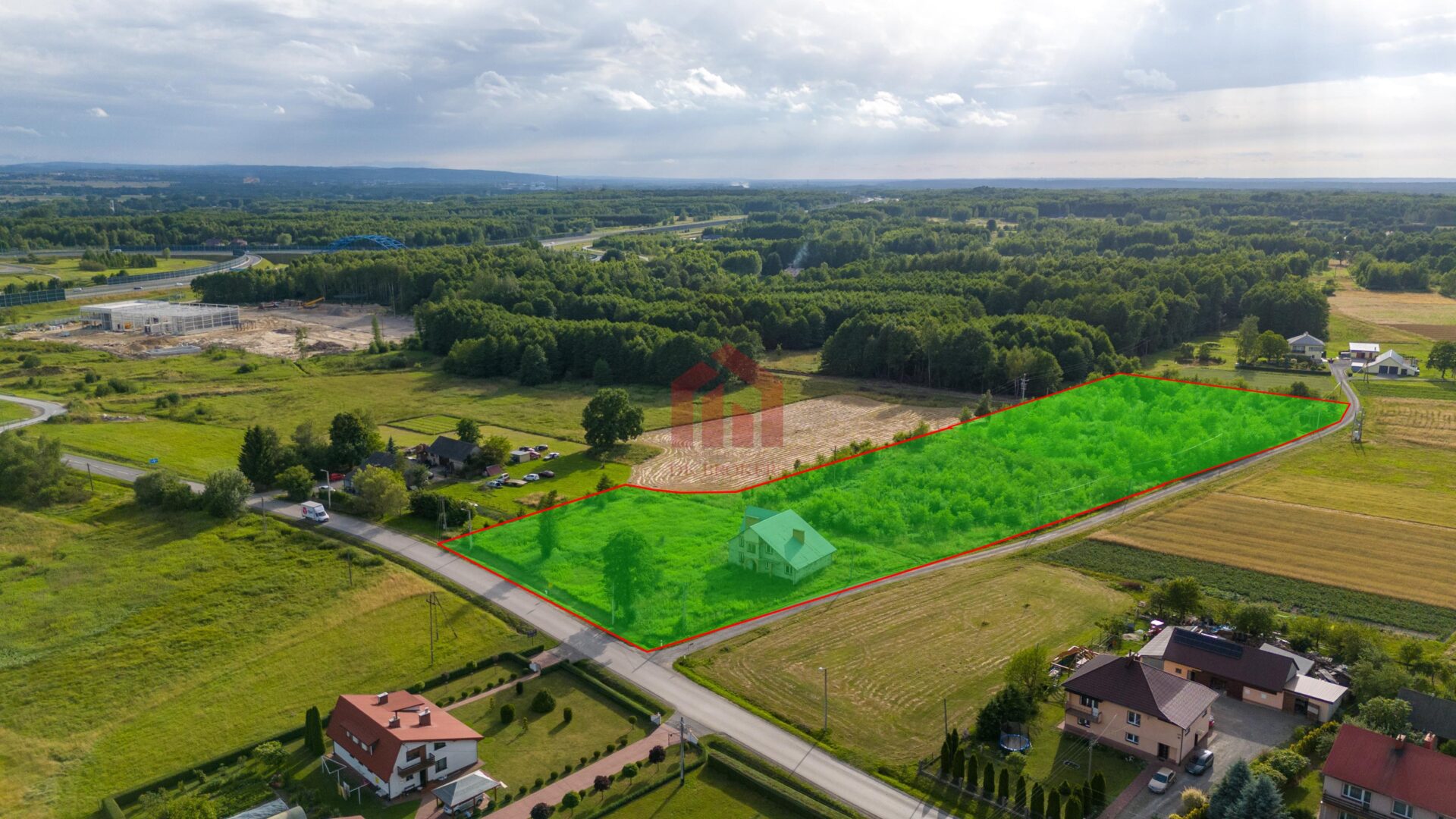 Działka inwestycyjna 500m od Zjazdu z autostrady!