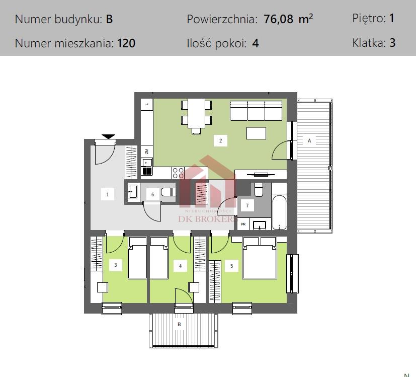 Gotowe 2 balkony 4 POKOJE 7500/m2