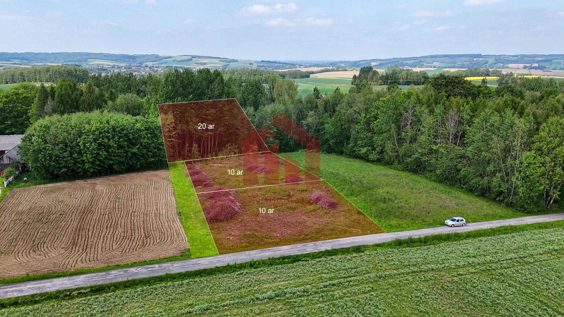 Widokowe działki pod lasem, 20 km od Rzeszowa