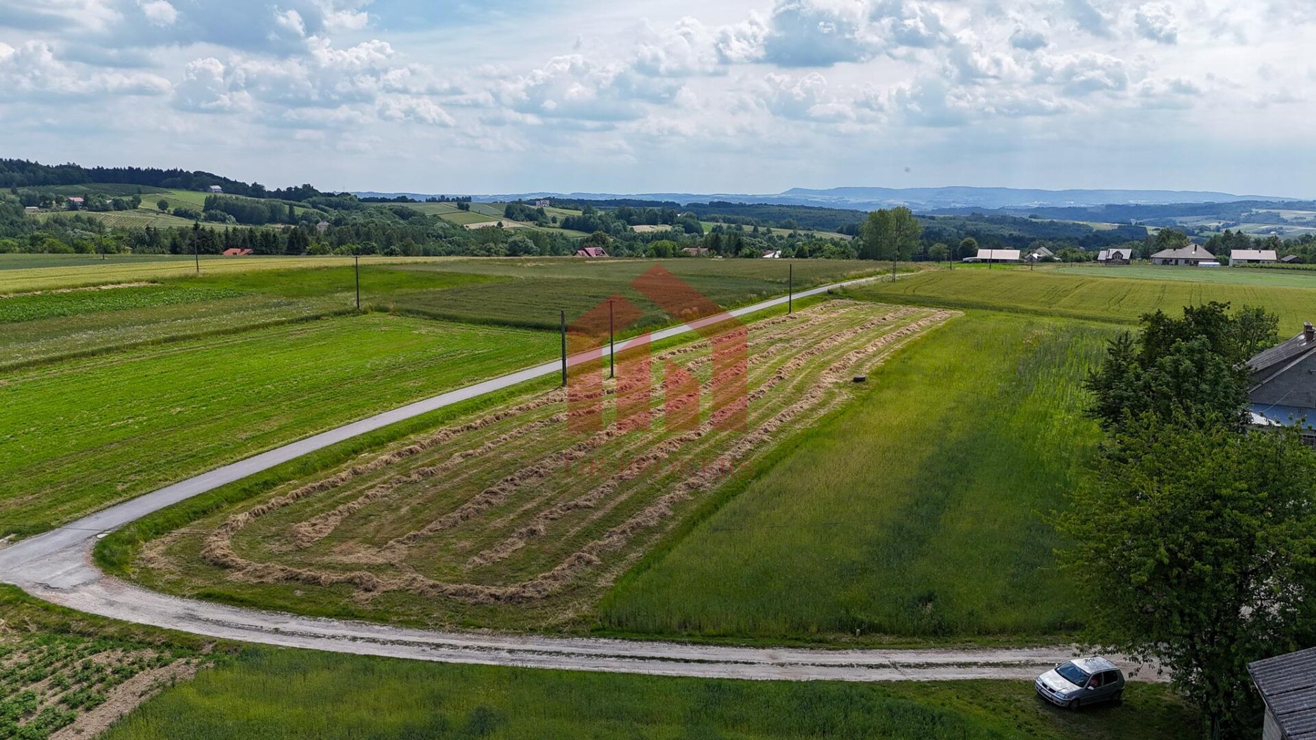 2 duże działki z mediami 9 km od Ropczyc, widoki