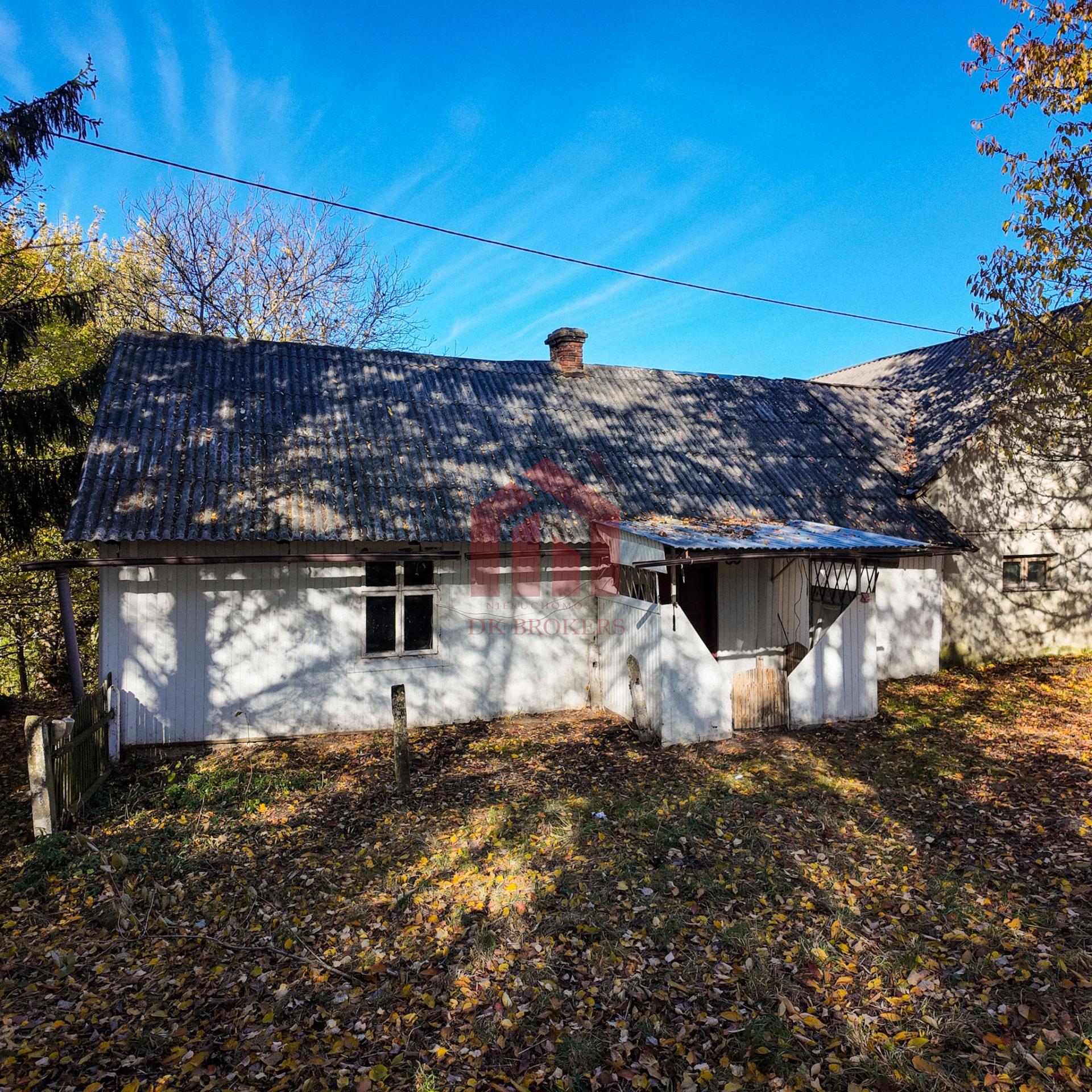 1,33 HA ZIEMI Z DOMEM I 2 BUDYNKAMI GOSPODARCZYMI 179 000 ZŁ! | WIŚNIOWA(GM.IWIERZYCE)