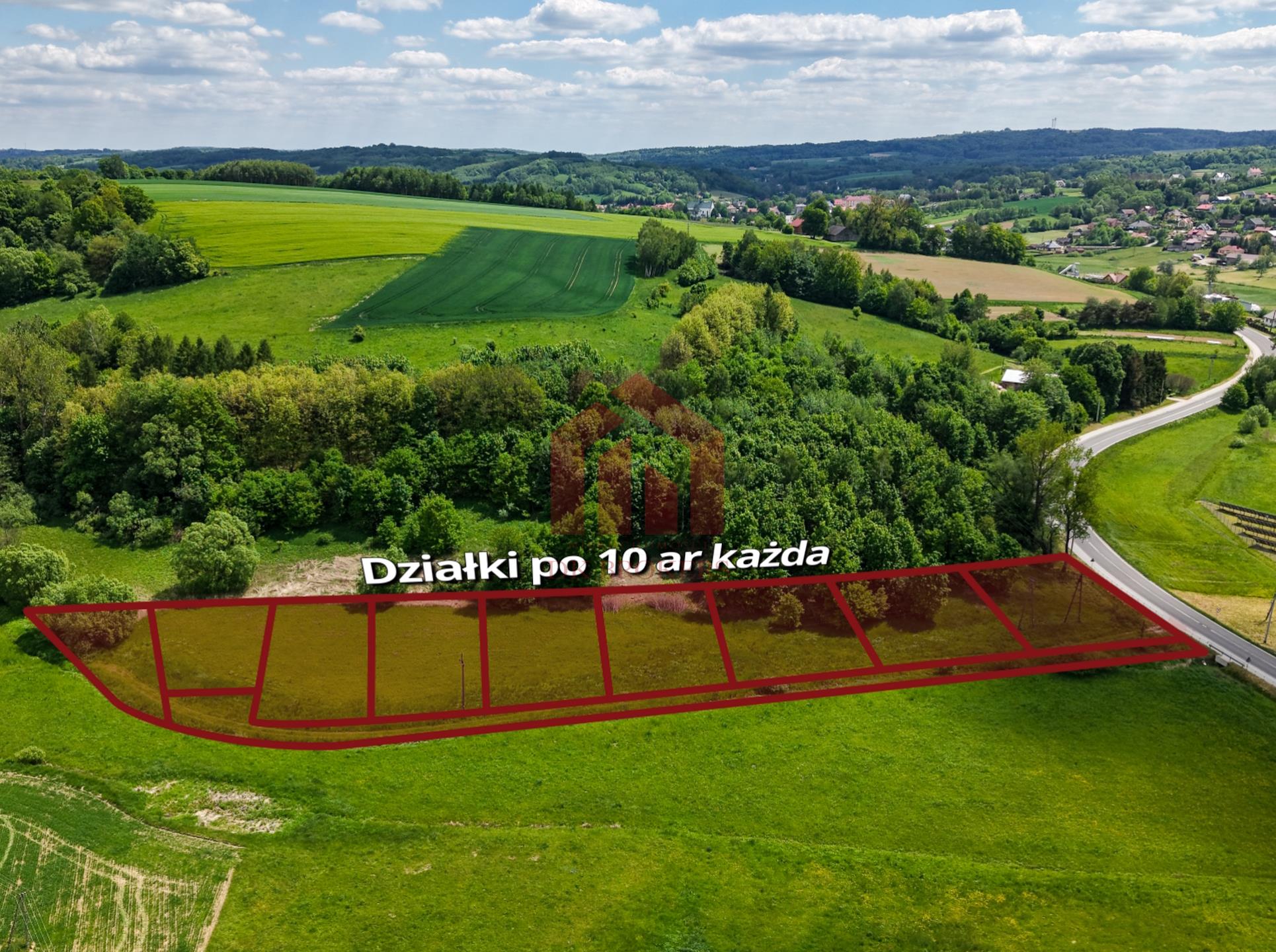 1,3 km od centrum, dobrze skomunikowane działki